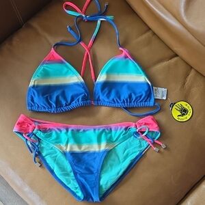NWT Body Glove Pink and Blue 2 Piece Bikini Swimsuit